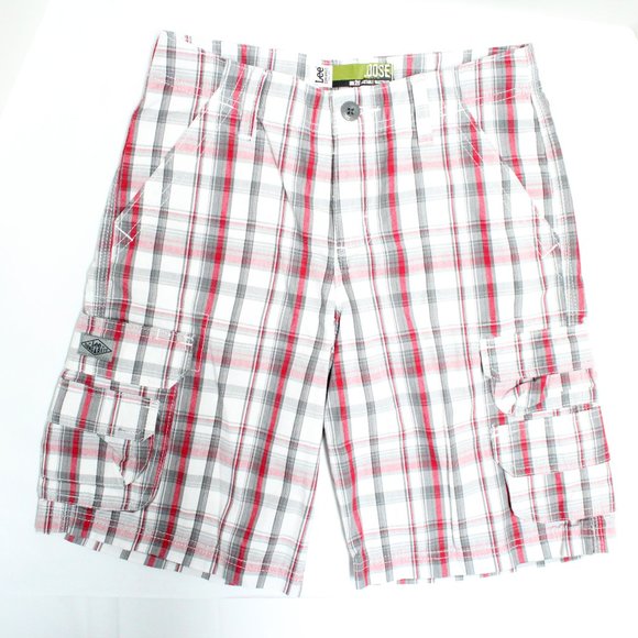 Boy's Lee Dungarees Loose Plaid Cargo Shorts - Picture 1 of 12
